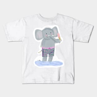 Splash little elephant Kids T-Shirt